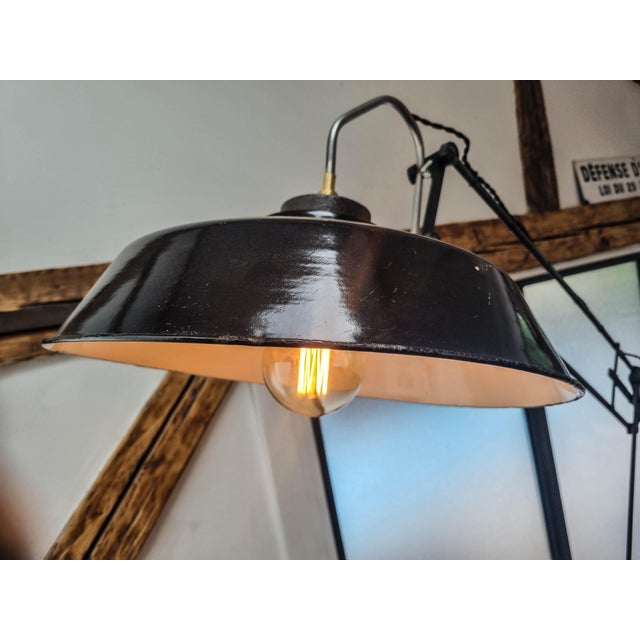 Anthracite Architectural Lamp, 1930s For Sale - Image 9 of 14