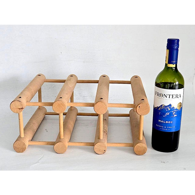 1970s Mid 20th Century Richard Nissen Beechwood Wine Rack For Sale - Image 5 of 10