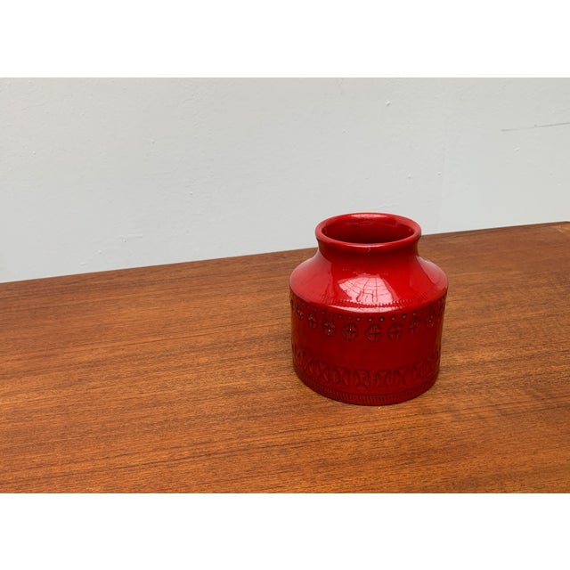 Bitossi Mid-Century Italian Red Pottery Vase by Aldo Londi for Bitossi, 1960s For Sale - Image 4 of 18
