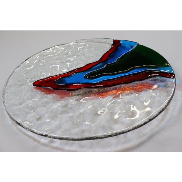 Glass 1990s Modern Itre Murano Hand Cast Art Glass Panel For Sale - Image 7 of 7