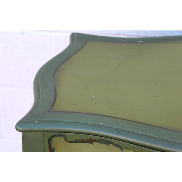 1980s 1950s French Provincial Hand-Painted Writing Table / Vanity Desk For Sale - Image 5 of 18