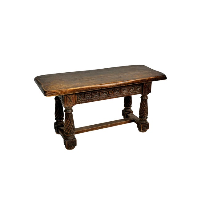 1940s Wabi-Sabi Table with Turned Legs, 1940s For Sale - Image 5 of 11