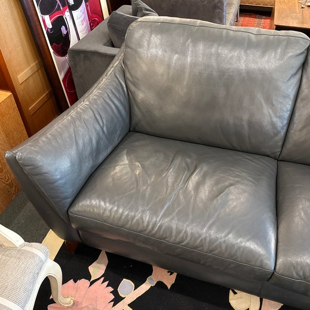 Natuzzi Editions Greccio Leather Sofa For Sale - Image 10 of 12