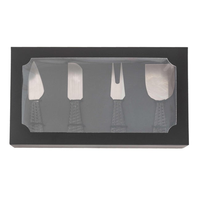Impress your guests at your next wine and cheese party with the Rattan Stainless Steel Cheese Knives. This elegant set...