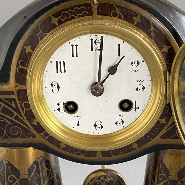 Art Nouveau Zodiac Mantle Clock from Erhard and Sons, 1890s For Sale - Image 9 of 18