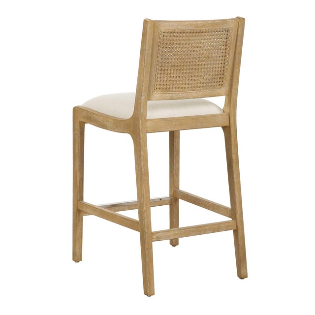 Interweave Coastal Rattan Counter Stool For Sale - Image 9 of 11