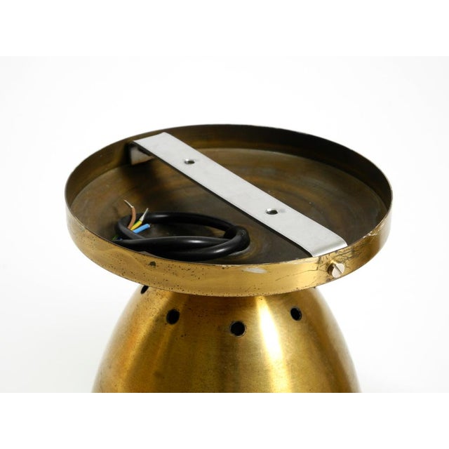Large Mid-Century Modern Brass Ceiling Lamps, 1950s, Set of 2 For Sale - Image 14 of 15