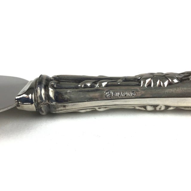 Silver 1980s R Sterling Cheese Serving Knife For Sale - Image 8 of 9
