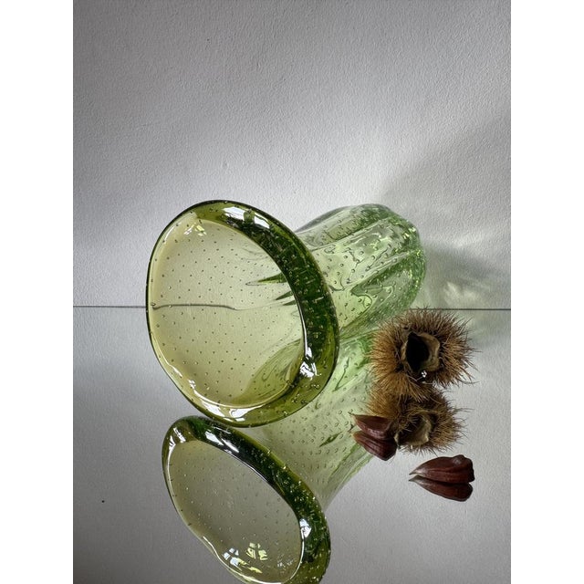 Glass Czech Pizzicato Art Glass Vase by Hana Machovská for Mstišov Glassworks, 1950s For Sale - Image 7 of 13