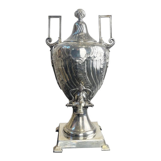 Antique Victorian Silverplate Samovar by James Dixon & Son For Sale