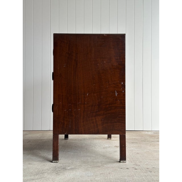 Vintage Norman Bel Geddes Steel Chest of Drawers With Mirror & Brass Pulls, C. 1930s For Sale - Image 12 of 18