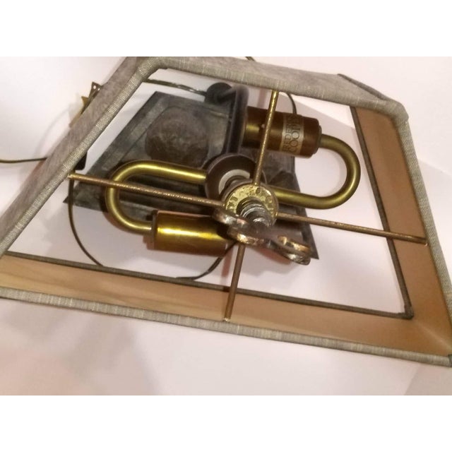 Rare Frederick Cooper Chicago "Twin Owls" Sculptural Lamp W/Original Shade For Sale In West Palm - Image 6 of 8