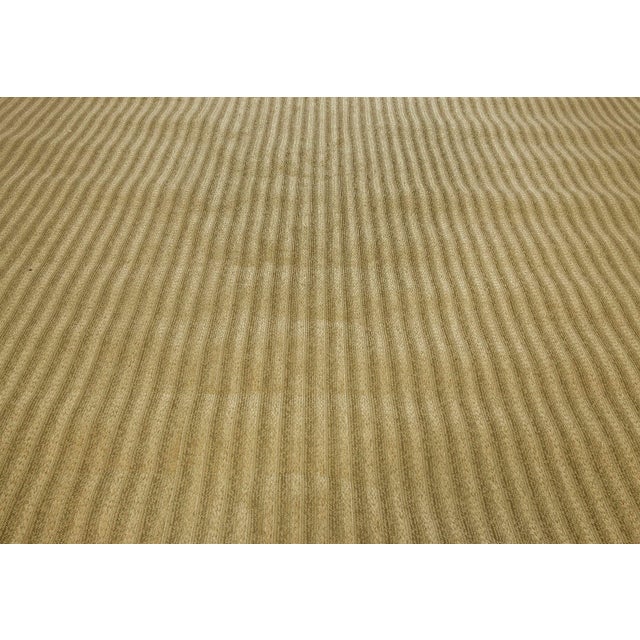 Contemporary Striped Twisted Belts Leather Rug by Doris Leslie Blau For Sale - Image 4 of 6
