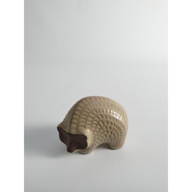 Scandinavian Modern Zigzag Patterned Earthenware Hedgehog, 1960s For Sale - Image 9 of 15