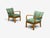 Mid-Century Modern Swedish Modern, Lounge Chairs, Hardwood, Fabric, Sweden, 1940s For Sale - Image 3 of 11