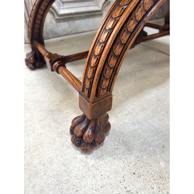 Wood Renaissance Castle Armchairs, France, 1880, Set of 2 For Sale - Image 7 of 13