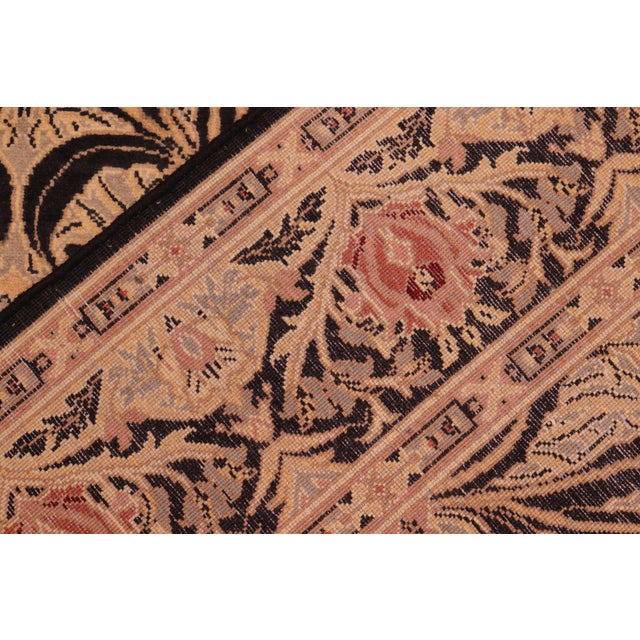 Textile Shabby Chic 1990's Pak-Persian Black/Red Wool Rug - 6'1'' X 9'0'' For Sale - Image 7 of 9