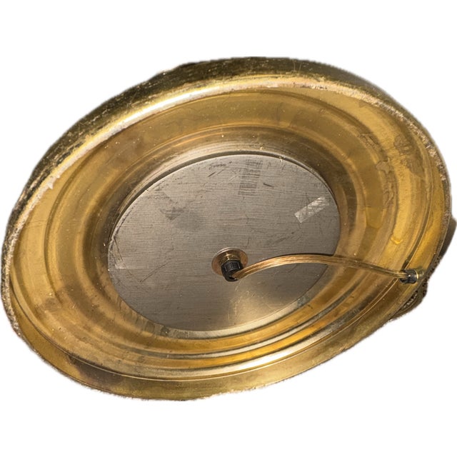 Vintage Stiffel Style Solid Brass Floor Lamp With Integrated Round Glass Side Table For Sale - Image 13 of 16