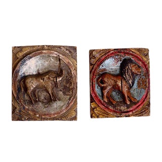 18th Century Swedish Painted Reliefs, Set of 2 For Sale