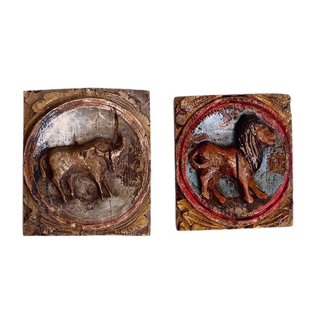 18th Century Swedish Painted Reliefs, Set of 2 For Sale