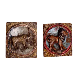 18th Century Swedish Painted Reliefs, Set of 2