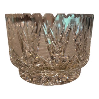 Hand Cut Lead Crystal Bowl by Imperlux - Made in West Germany For Sale