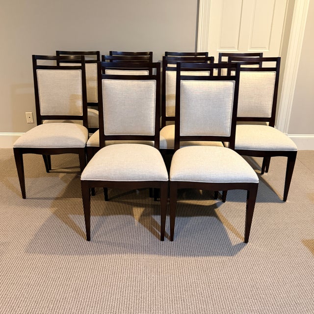 Brown Set of 10 Woodbridge Furniture Co. Addison Side Chairs For Sale - Image 8 of 8