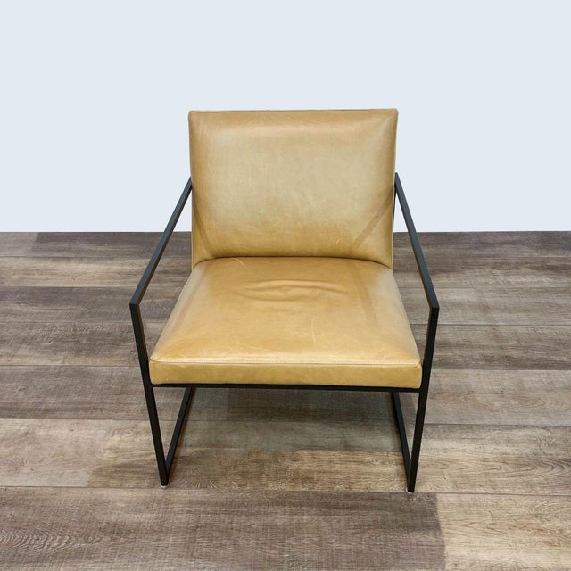 Room & Board Novato Leather Modern Armchair Chairish
