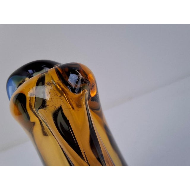 Mid-Century Modern Czech Art Glass Vase attributed to Hana Machovska Mstisov, 1960s For Sale - Image 3 of 18