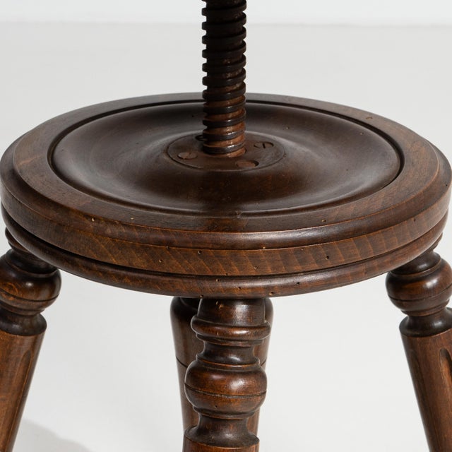 19th Century 19th Century Napoleon III Adjustable Piano Stool For Sale - Image 5 of 14