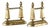 Neoclassical Andirons in Patinated Brass, 1890s, Set of 2 For Sale