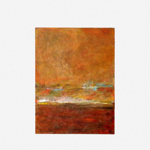 Abstract acrylic on canvas painted by Texas artist Marthann Masterson titled “October Sunrise” circa 2010 Painting...