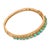 Contemporary Vintage Turquoise 14k Yellow Gold Bangle For Sale - Image 3 of 7