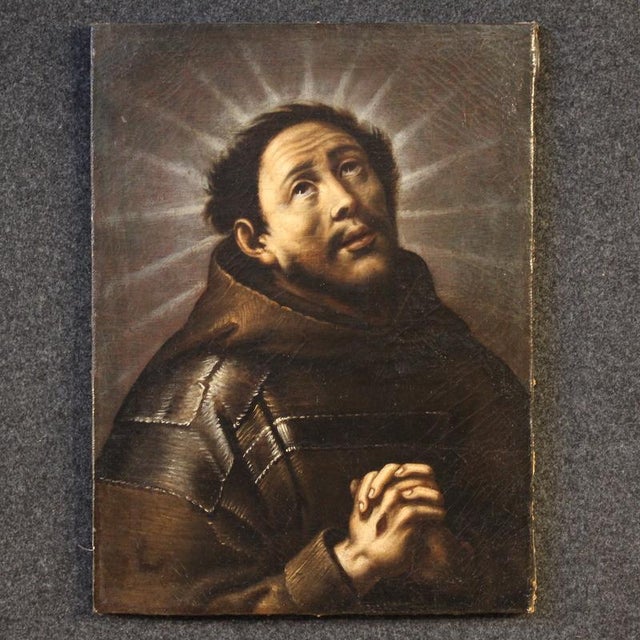Italian Artist, Ecstasy of Saint Francis, 1780, Oil on Canvas For Sale - Image 14 of 15