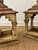 Late 20th Century Vintage Asian-Inspired Pagoda Lantern Stands With Distressed Finish and Faux Verdi Gris Copper Roofs, a Pair For Sale - Image 5 of 11