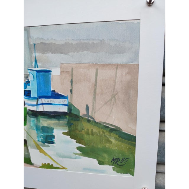 Michel roubille, L'Île d'Yeu, 1985, Watercolor For Sale - Image 3 of 6