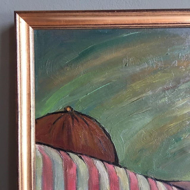 Georg Von Behrens, Figures, Oil Painting on Canvas, 1950s For Sale - Image 3 of 18