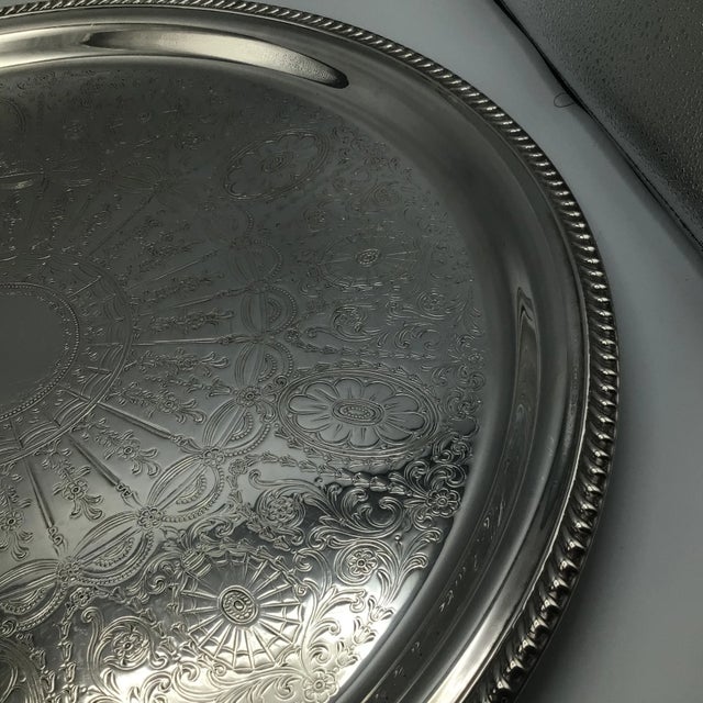 F. B. Rogers Silver Plated Serving Platter, 874 For Sale - Image 9 of 13