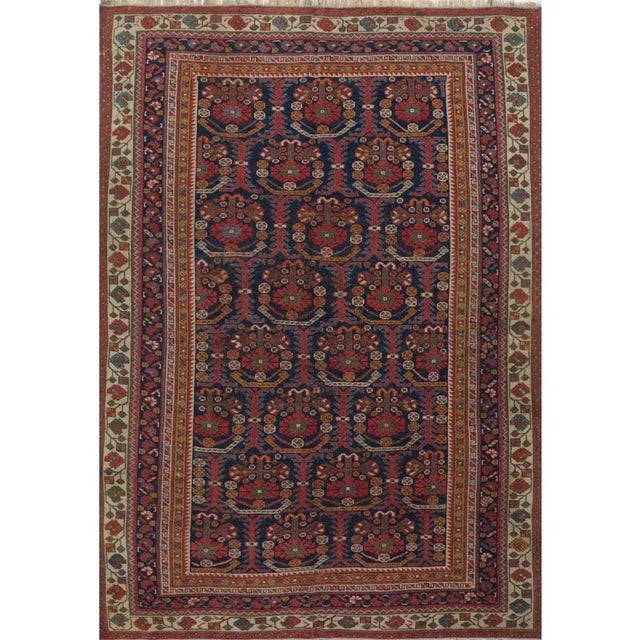 Antique Afshar Area Rug- 4'x5'6" For Sale - Image 12 of 12