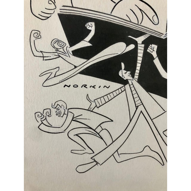 Sam Norkin, "Stand up Tragedy" Marcus Chong Original Ink Drawing Theater Caricature Art For Sale - Image 4 of 5