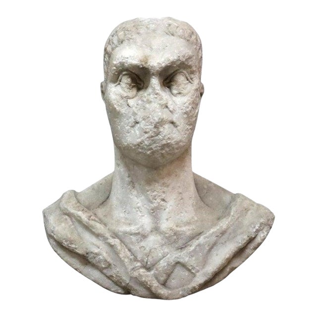 Grand Tour Marble Roman Emperor Augustus Bust C1850 For Sale