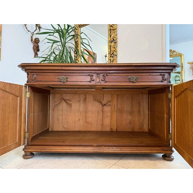 Wood Baroque Buffet in Pine For Sale - Image 7 of 12