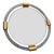 Round Murano Glass and Brass Wall Mirror 1970s For Sale