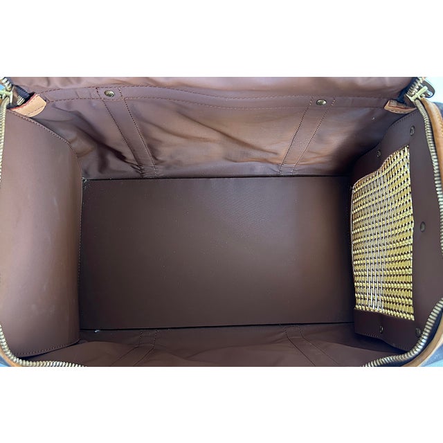 Louis Vuitton Monogrammed Pet Carrier, Canvas, Cowhide, Mesh Window & Lining For Sale - Image 15 of 17