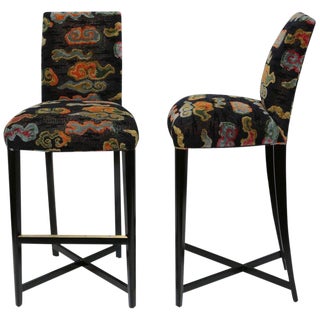 Pair of Donghia Studio X-Barstools For Sale