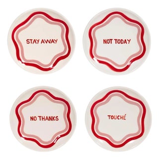 Talk of the Table Artisanal Dessert Plates Set of 4 For Sale