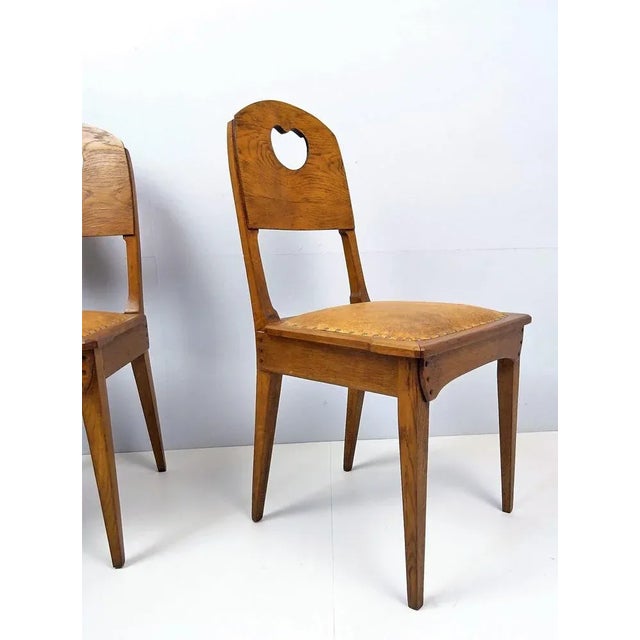 Wood Set of Dining Chairs by Richard Riemerschmid for United Workshops Dresden Hellerau, 1903 For Sale - Image 7 of 12