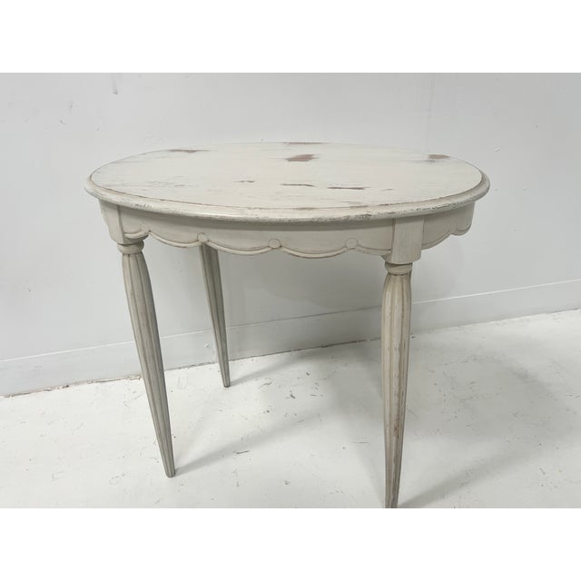 Art Deco Style Side Table in Patinated Beechwood, 1900s For Sale - Image 3 of 14