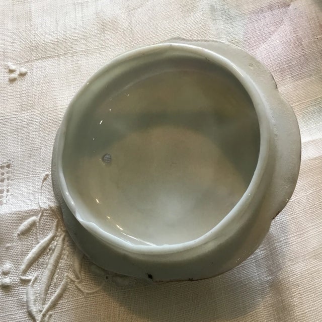 Japanese Hand Painted Tea Pot With Flowers and Gold Accents Antique For Sale - Image 9 of 11