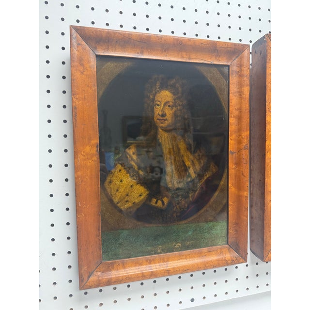 Early 20th Century Antique Birds Eye Maple Frame John Faber Print For Sale - Image 4 of 6